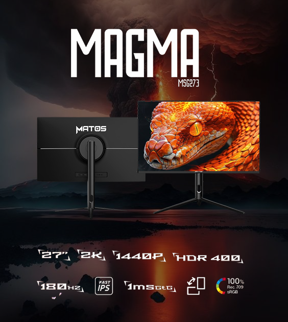 MONITEUR MATOS MSG273 MAGMA 180HZ IPS 27 POUCE QHD 2K